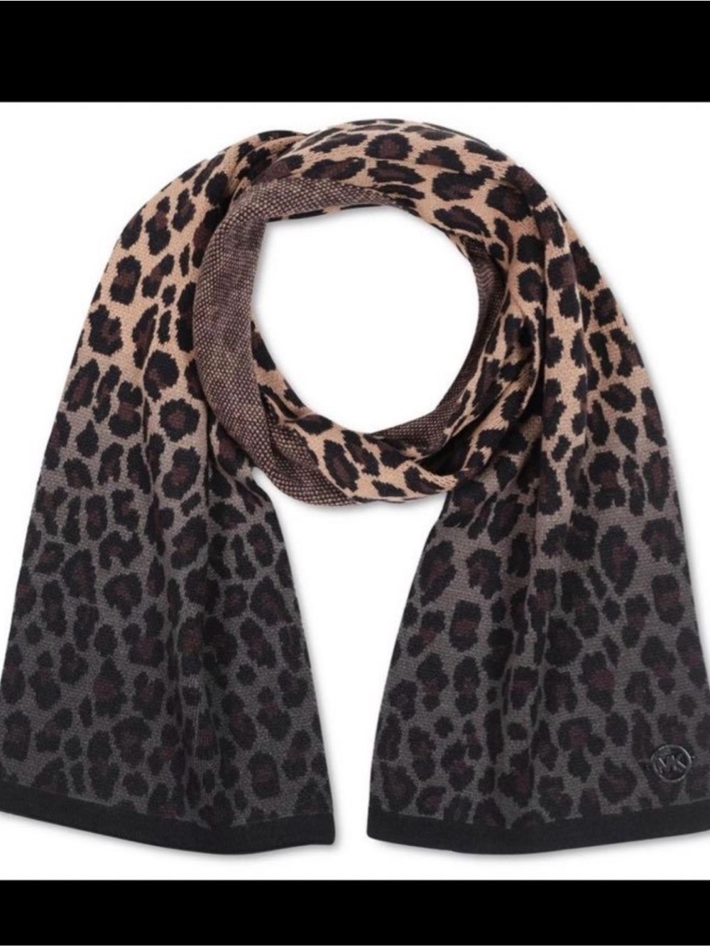Michael Kors Women’s Dip Dye Leopard Scarf NWT MSRP $58